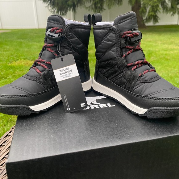 NIB/NWT Sorel Kids' Whitney™ II Short Waterproof Insulated Boot in Black(Sz 9) - Picture 7 of 9